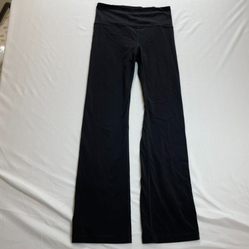 Athleta Elation Straight Leg Pant High Rise Black Yoga Trousers Size SP